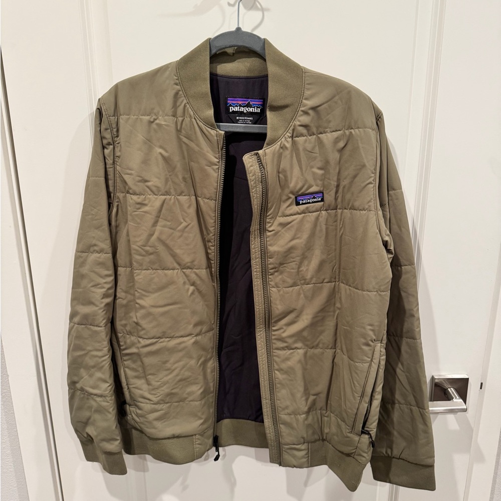 Patagonia Men's Olive Puffer Bomber Jacket